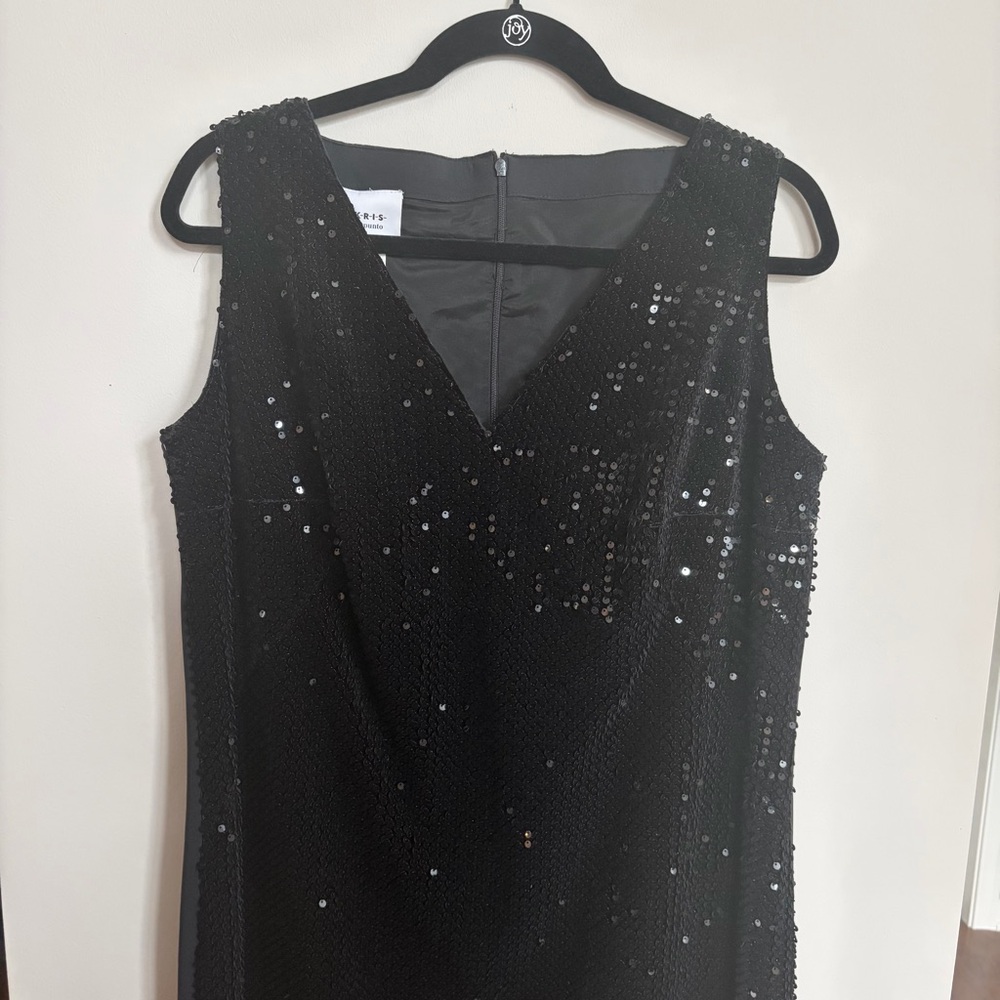 Akris Punto Black Sleeveless Dress, Sequins and Velvet, 12 - Picture 3 of 11